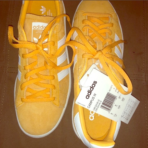 yellow adidas campus womens